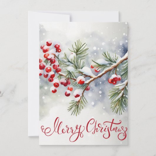 赤い果実と松の木が咲く聖降誕祭 (正面)