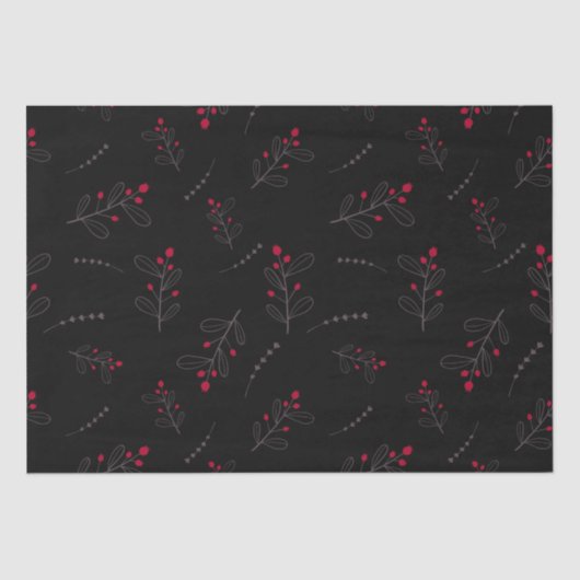赤い果実と離れクリスマスブラック 薄葉紙 (正面)