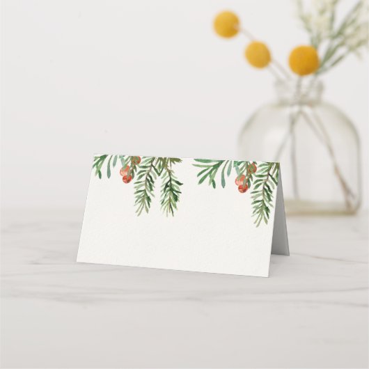 赤い果実と離れフェスティバルクリスマス結婚ズ プレイスカード (裏面)