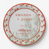 赤い果実と離れフェスティバルクリスマス結婚ズ ペーパープレート (正面)