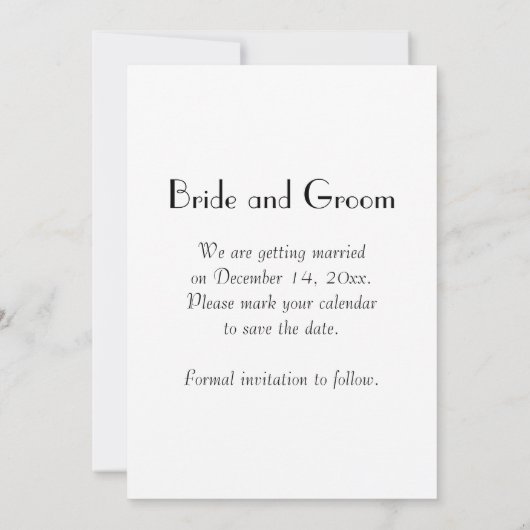 赤い果実と霜の冬の結婚式の日付を保存 招待状 (裏面)