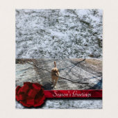 赤い果実のリボンの雪 (外部フラット)