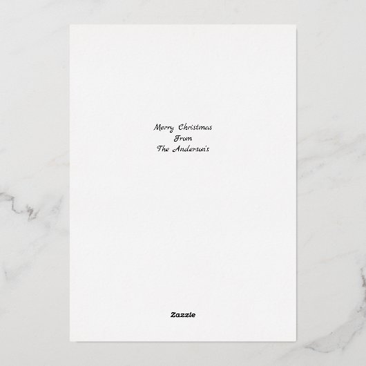 赤い果実の写真とクリスマスホリ縁どー 箔シーズンカード (裏面)