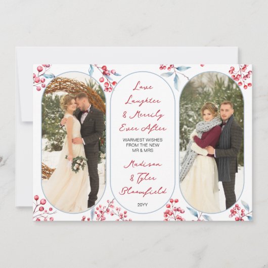 赤い果実の後に楽しく新しい写真 シーズンカード (正面)