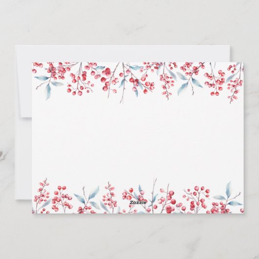 赤い果実の後に楽しく新しい写真 シーズンカード (裏面)