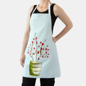 赤い果実の水の色クリスマス エプロン (インサイチュ)