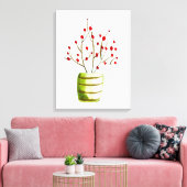 赤い果実の水の色クリスマス キャンバスプリント (インサイチュ (リビング))