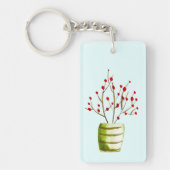 赤い果実の水の色クリスマス キーホルダー (正面)