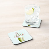 赤い果実の水の色クリスマス コースター (右側)