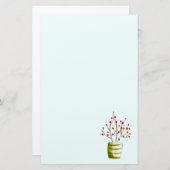 赤い果実の水の色クリスマス 便箋 (正面/裏面)