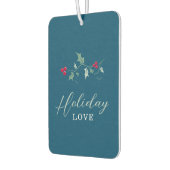 赤い果実の緑のホリーブルーのクリスマスの愛の写真 カーエアーフレッシュナー (左)