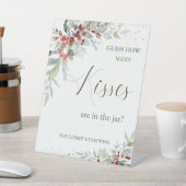 赤い果実の緑は、瓶の中のキスの数を推測 台座サイン (インサイチュ)