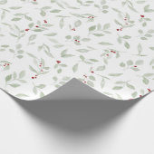 赤い果実の緑 ラッピングペーパー (角)