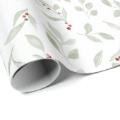 赤い果実の緑 ラッピングペーパー (ロールコーナー)