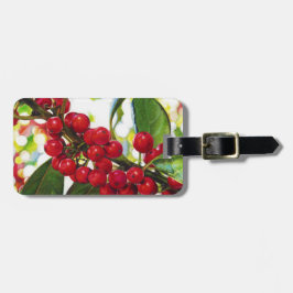 赤い果実の芸術のプリント ラゲッジタグ