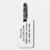 赤い果実の芸術のプリント ラゲッジタグ (裏面縦)