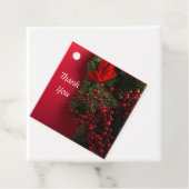 赤い果実を持つクリスマスリース フェイバータグ (インサイチュ)