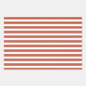 赤い果実ブルーフラワープレイドストライプクリスマス ラッピングペーパーシート (正面2)