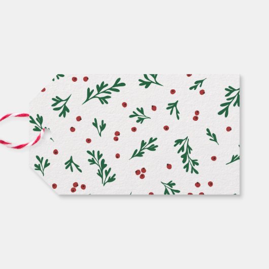 赤い果実メリークリスマスハッピーニューイヤー ギフトタグ (裏面横)