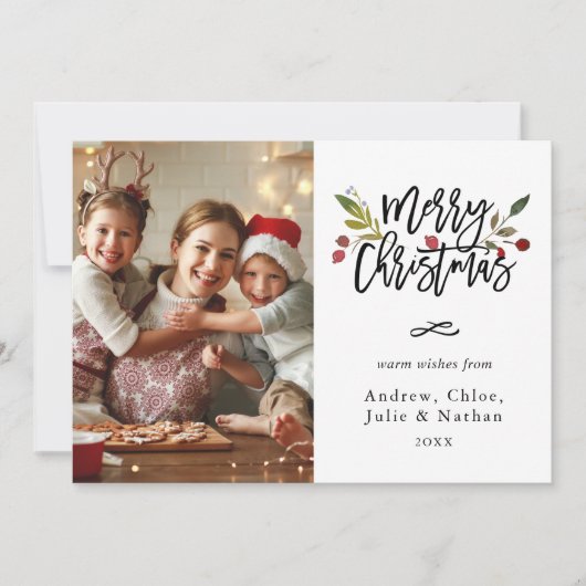 赤い果実メリークリスマスフォト シーズンカード (正面)