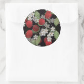 赤い果実，さくらんぼ ラウンドシール (バッグ)