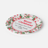 赤い果実 | カスタム挨拶 | メリークリスマス ペーパープレート (アングル)