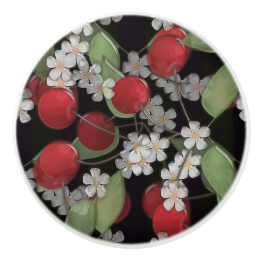 赤い果実 セラミックノブ (正面)