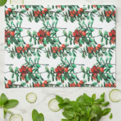 赤い果実,ランゴンベリー キッチンタオル (折り畳み)