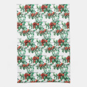 赤い果実,ランゴンベリー キッチンタオル (縦)