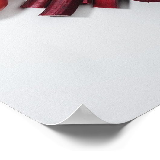 赤い果物と野菜の選択。 ポスター (角)