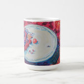 赤い果物のボウル コーヒーマグカップ (中央)