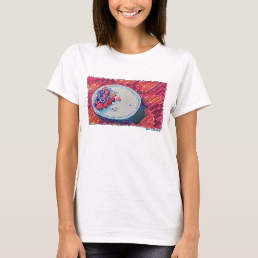 赤い果物のボウル Tシャツ (正面)
