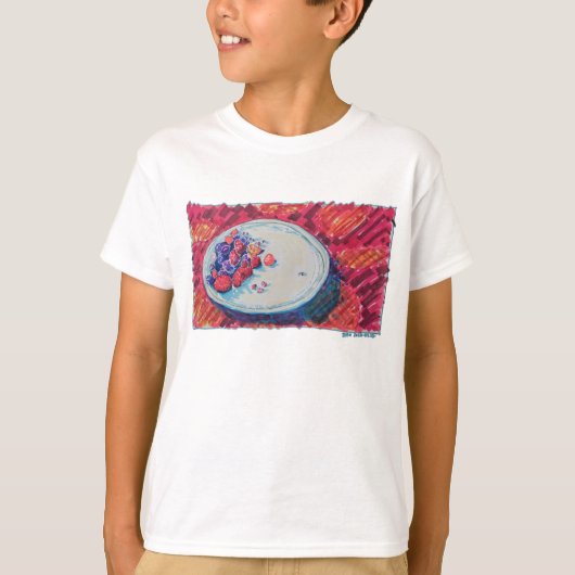 赤い果物のボウル Tシャツ (正面)