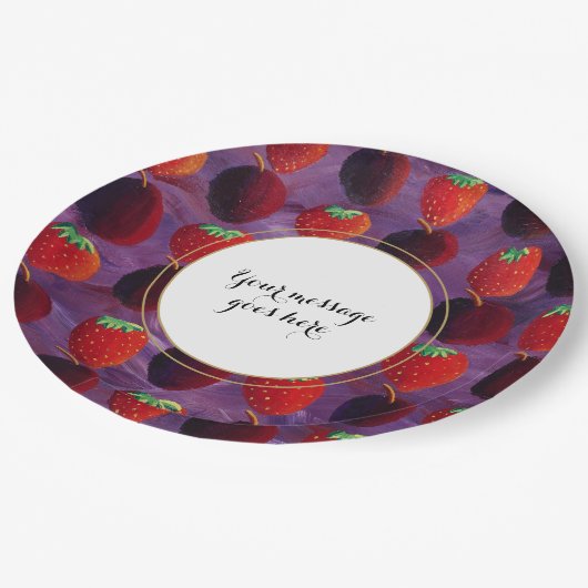 赤い果物の国祭り ペーパープレート (アングル)