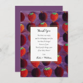 赤い果物の国 赤ちゃんシャワー / スプリンカル詩 サンキューカード (正面/裏面)