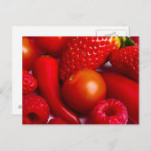 赤い果物/野菜はがき ポストカード (正面/裏面)