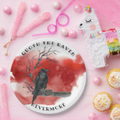 赤い枝のレイヴン ペーパープレート (パーティー)