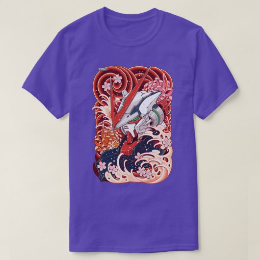 赤い枠のガンダム入れ墨 Tシャツ (デザイン正面)