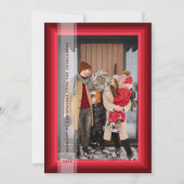 赤い枠のクリスマスカード シーズンカード (正面)
