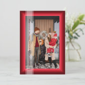 赤い枠のクリスマスカード シーズンカード (スタンド正面)