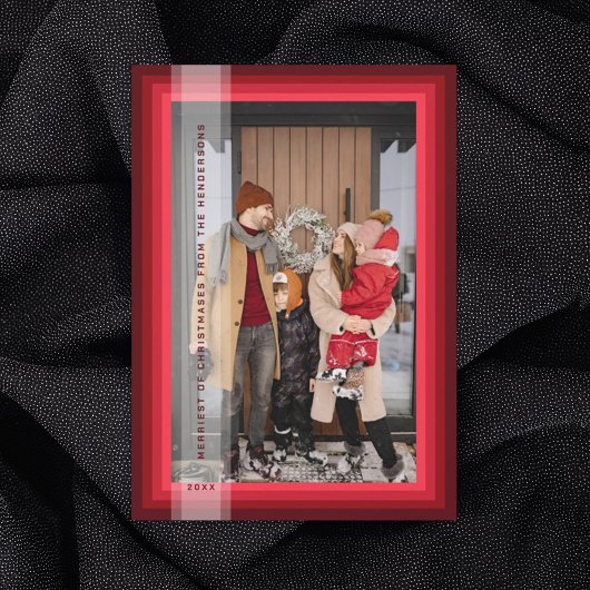 赤い枠のクリスマスカード シーズンカード