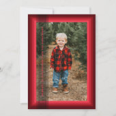 赤い枠のクリスマスカード シーズンカード (正面)