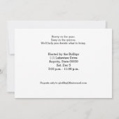 赤い柄の上のナツクラッカーグループ 招待状 (裏面)