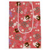 赤い柄を甘く塩辛く処理 ミディアムペーパーバッグ (裏面)