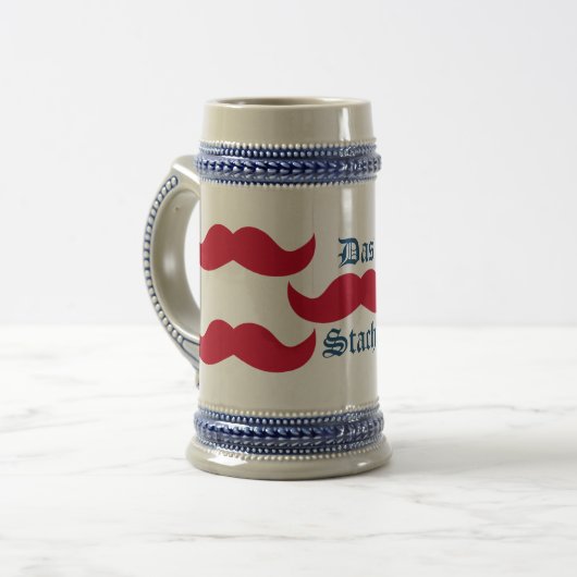 赤い柄 ビールジョッキ (正面左)