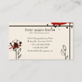 赤い染みがついた花 名刺 (裏面)