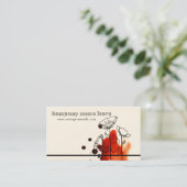 赤い染みがついた花 名刺 (スタンド正面)