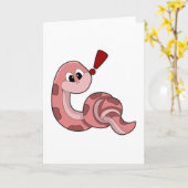 赤い染みの蛇 カード (黄色い花)