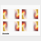 赤い栄光のフェード 長方形シール (シート)