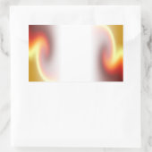 赤い栄光のフェード 長方形シール (バッグ)